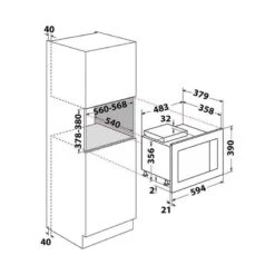 Hotpoint MF25G IX H Built-In Microwave & Grill - Stainless Steel 14 Hotpoint MF25G IX H Built-In Microwave & Grill - Stainless Steel -Home Kitchen l h lho7125 3
