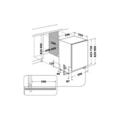 Indesit DIO 3T131 FE UK Fully Integrated 14 Place Dishwasher - White -Home Kitchen l i lin6108 2