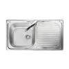 Leisure Linear 1 Bowl Inset Kitchen Sink With Reversible Drainer - Satin Stainless Steel - LR9501XS/