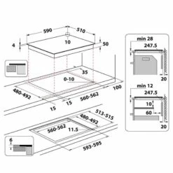 Whirlpool WL S7960 NE 60cm Induction Hob - Black -Home Kitchen l w lwh3109 5