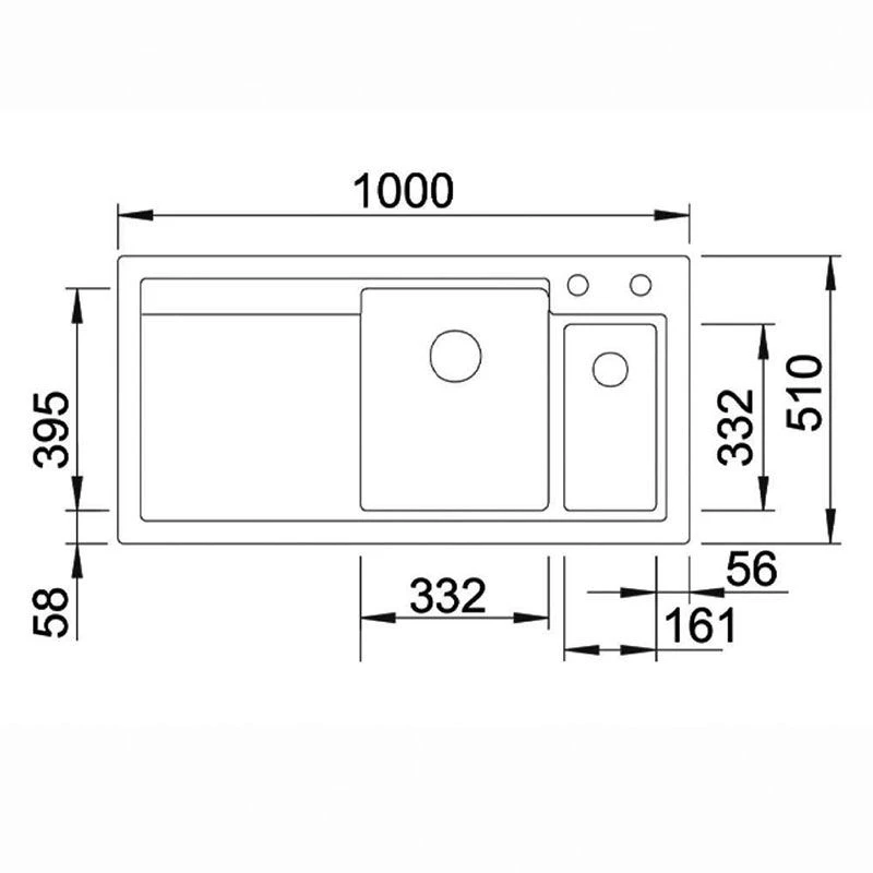 Thomas Denby Lydian Chef 1.5 Bowl Kitchen Sink & RH Drainer - Black Satin - LYD1020RBL 2 Thomas Denby Lydian Chef 1.5 Bowl Kitchen Sink & RH Drainer - Black Satin - LYD1020RBL - Image 2