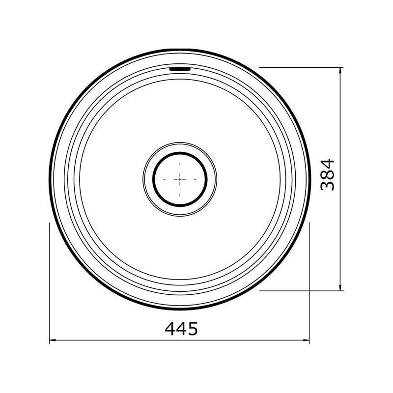 Thomas Denby Metro 1 Bowl Ceramic Round Bowl Kitchen Sink - White - MET1060 2 Thomas Denby Metro 1 Bowl Ceramic Round Bowl Kitchen Sink - White - MET1060 - Image 2