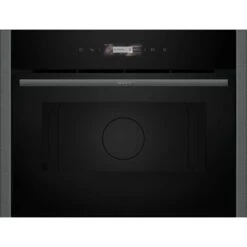 Neff N70 C24GR3XG1B Built In Compact Microwave And Grill - Black With Graphite Grey Trim
