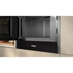 Neff N70 NL4WR21G1B Built In Microwave - Black With Graphite Grey Trim -Home Kitchen n e neff n70 nl4wr21g1b built in microwave open