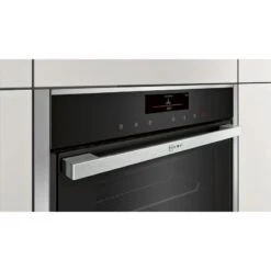 Neff N90 B48FT78H0B Bulit In Single Slide & Hide Electric Oven With Fullsteam & Home Connect - Stainless Steel -Home Kitchen n e neff n90 b48ft78h0b slide and hide electric oven front