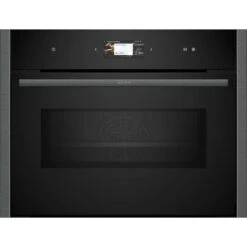 Neff N90 C24MS31G0B Bulit In Compact Electric Oven & Microwave With Home Connect - Black With Graphite Grey Trim
