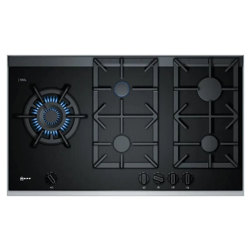 Neff N90 T29TS79N0 90cm Gas On Glass Hob - Black 1 Neff N90 T29TS79N0 90cm Gas On Glass Hob - Black