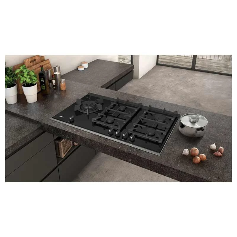 Neff N90 T29TS79N0 90cm Gas On Glass Hob - Black 6 Neff N90 T29TS79N0 90cm Gas On Glass Hob - Black - Image 6