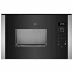Neff N50 HLAWD53N0B Built-In Microwave - Black With Steel Trim
