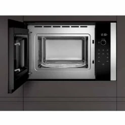 Neff N50 HLAWD53N0B Built-In Microwave - Black With Steel Trim -Home Kitchen n e neff hlawd53n0b 2
