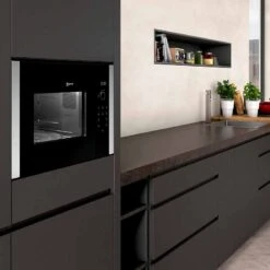Neff N50 HLAWD53N0B Built-In Microwave - Black With Steel Trim -Home Kitchen n e neff hlawd53n0b 3