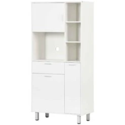 HOMCOM Modern Freestanding Kitchen Cabinet With Shelves - White - 835-696V00WT -Home Kitchen oqfdaa181f54278b5.jpg