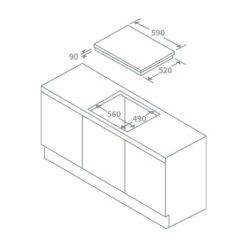 Prima 60cm Gas Hob - Stainless Steel - PRGH108 -Home Kitchen p r prgh108 1
