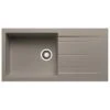 Prima+ 1 Bowl Granite Reversible Inset Sink With Drainer - Light Grey - CPR321