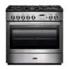Rangemaster Professional+ FX 90cm Dual Fuel Range Cooker - Stainless Steel/Chrome - PROP90FXDFFSS/C