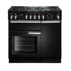 Rangemaster Professional+ 90 Dual Fuel Black Cooker PROP90DFFGB/C