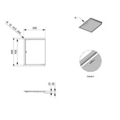 Reginox Aspen Drainer - Stainless Steel - ASPEN -Home Kitchen r36044 dimensions