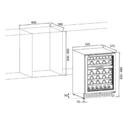 Rangemaster 60CM Dual Zone Wine Cooler - Black - RDZ6046BL/ 13 Rangemaster 60CM Dual Zone Wine Cooler - Black - RDZ6046BL/ -Home Kitchen r d rdz6046bl 7