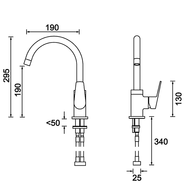 Bristan Raspberry Easy Fit Monobloc Kitchen Mixer - RSP EFSNK C 2 Bristan Raspberry Easy Fit Monobloc Kitchen Mixer - RSP EFSNK C - Image 2