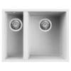 Reginox Quadra Undermount 150 1.5 Bowl Kitchen Sink - White - QUADRA 150 W U-M