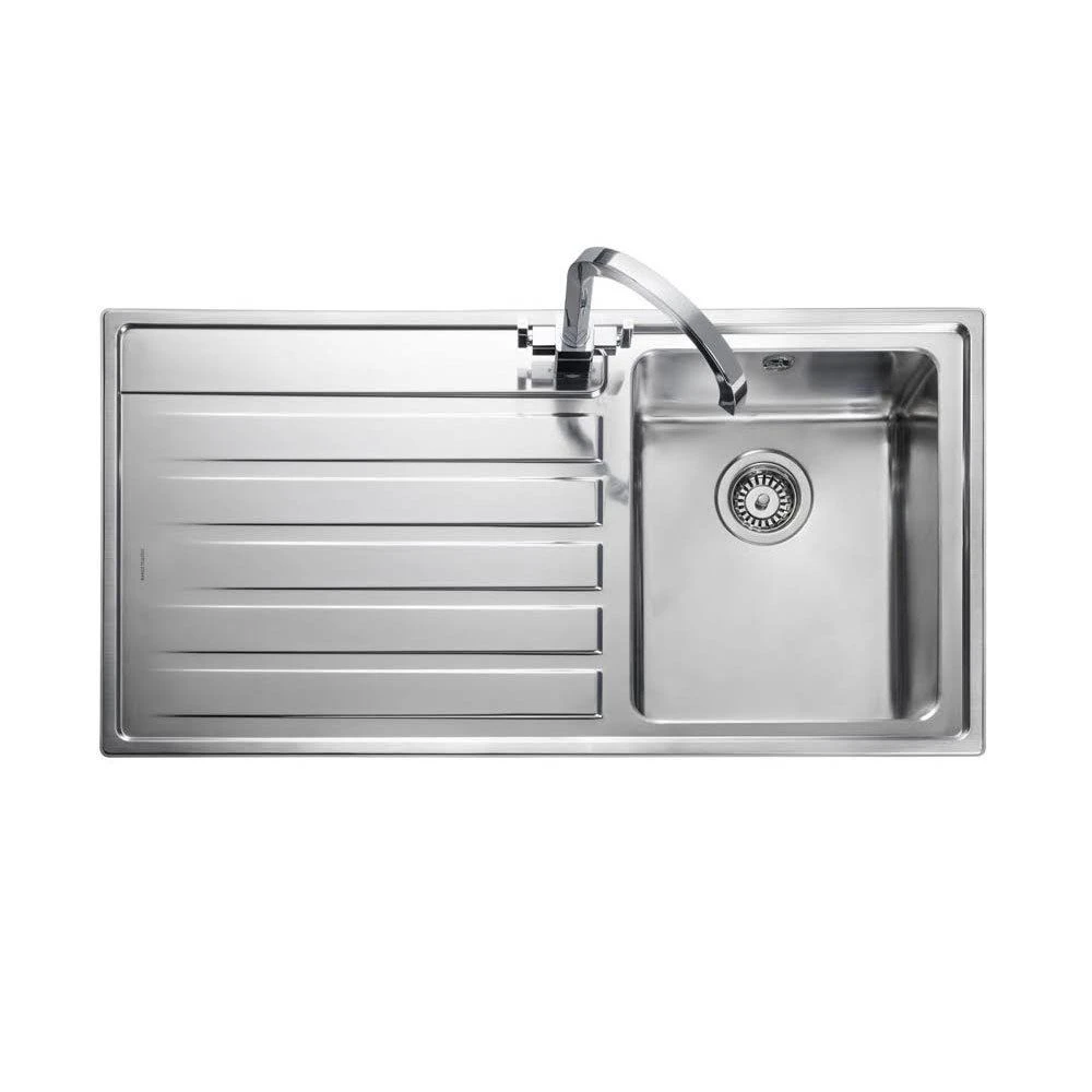 Rangemaster Rockford 1 Bowl Stainless Steel Kitchen Sink - RK9851L/ 1 Rangemaster Rockford 1 Bowl Stainless Steel Kitchen Sink - RK9851L/