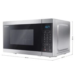 Sharp 800W 20 Litre Digital Microwave & Grill - Silver - YC-MG02U-S -Home Kitchen s h sharp yc mg02u s dimensions