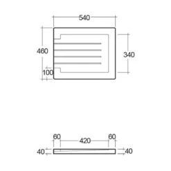 RAK Ceramics Plain Ceramic Sink Drainer - Alpine White - SINKDRPL -Home Kitchen s i sinkdrpl 2