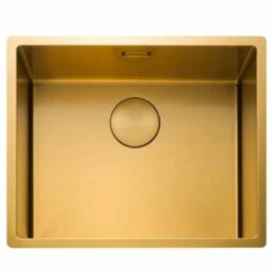 Rangemaster Spectra 1 Bowl Stainless Steel Kitchen Sink - Gold - SPE50GL/ -Home Kitchen spe50gl