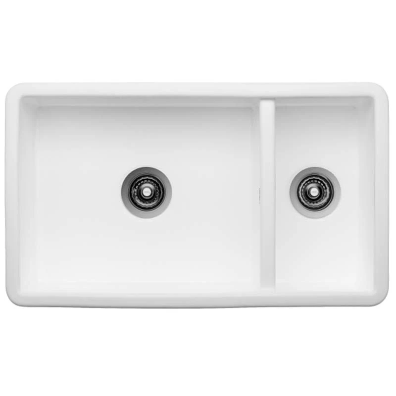 Thomas Denby Suffolk 1.5 Bowl Ceramic Belfast Kitchen Sink - Reversible - White - TSU800 2 Thomas Denby Suffolk 1.5 Bowl Ceramic Belfast Kitchen Sink - Reversible - White - TSU800 - Image 2