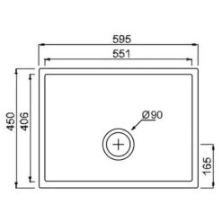Thomas Denby Legacy 1 Bowl Ceramic Kitchen Sink - White - LEG600 -Home Kitchen thomas denby legacy leg600 dimensions