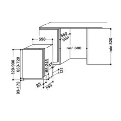 Whirlpool WIC 3C26 N UK 60cm Built-In 14 Place Dishwasher - White -Home Kitchen w i wic 3c26 n uk 3
