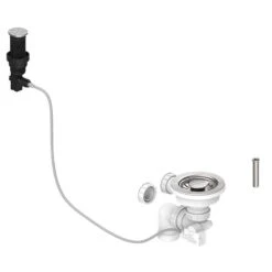 Thomas Denby Presto Automatic Waste Kit (Harmony XL & Compact / Opus XL & Compact) - Stainless Steel - WP10SS