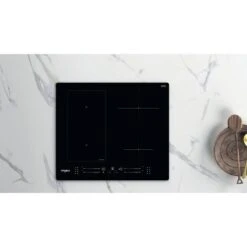Whirlpool WL S7960 NE 60cm Induction Hob - Black -Home Kitchen whirlpool wls7960ne fitted top view