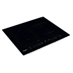 Whirlpool WL S7960 NE 60cm Induction Hob - Black -Home Kitchen whirlpool wls7960ne flat base top side view
