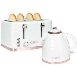 HOMCOM 1600W 1.7 Litre Rapid Boil Kettle & Toaster Set - Cream - 800-162V70CW -Home Kitchen x5qdaa188f7dcb2bb.jpg